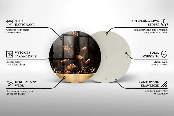 Glas Herdabdeckplatte Heiße Kaffeebohnen