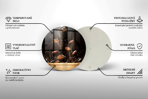 Glas Herdabdeckplatte Heiße Kaffeebohnen
