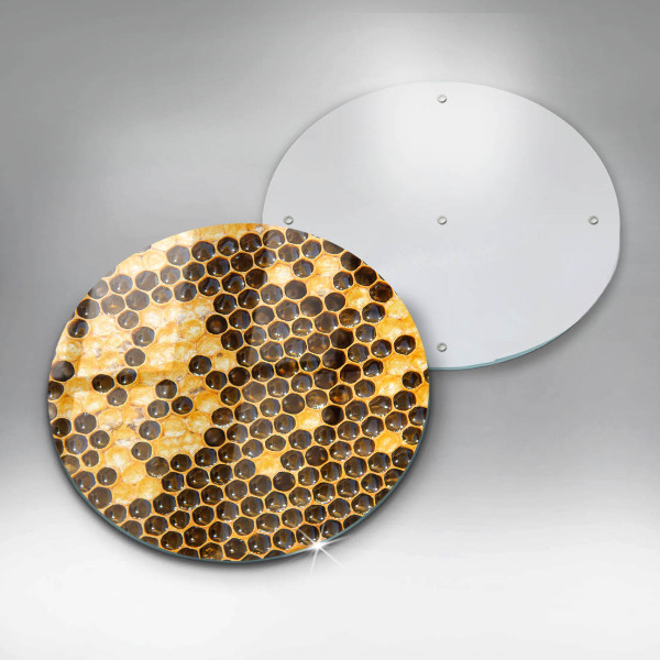 Glas Herdabdeckplatte Bienenwabe