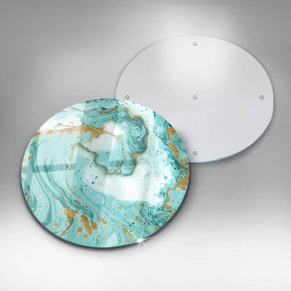 Glas Herdabdeckplatte Blaue Abstraktion