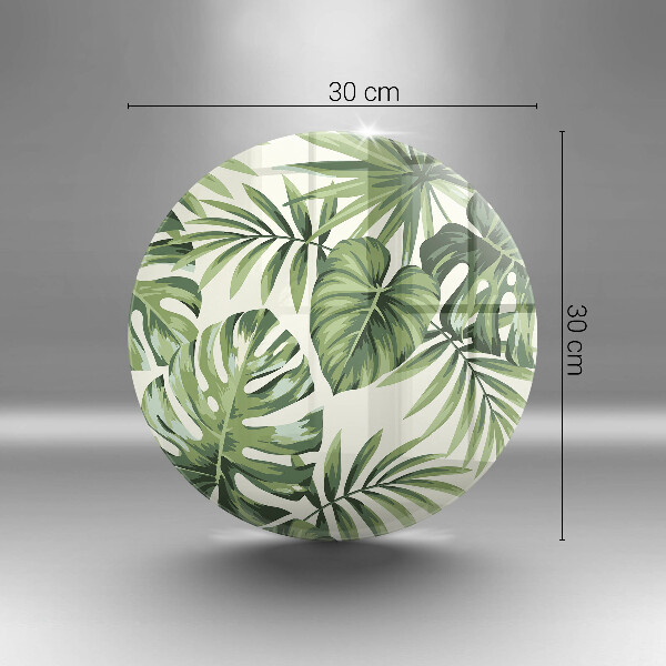 Glas Ceranfeldabdeckung Spritzschutz Monstera hinterlässt Illustration
