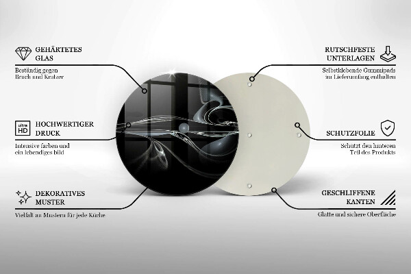 Glas Herdabdeckplatte Moderne Abstraktion