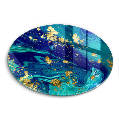 Glas Ceranfeldabdeckung Abstraktion mit Gold