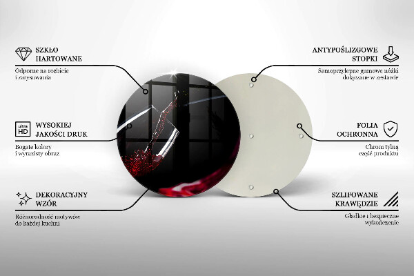 Glas Herdabdeckplatte Ein Glas Rotwein
