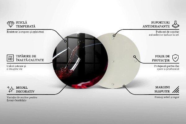 Glas Herdabdeckplatte Ein Glas Rotwein