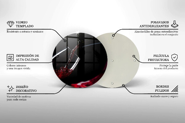 Glas Herdabdeckplatte Ein Glas Rotwein