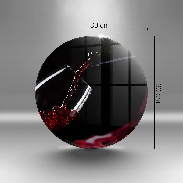 Glas Herdabdeckplatte Ein Glas Rotwein
