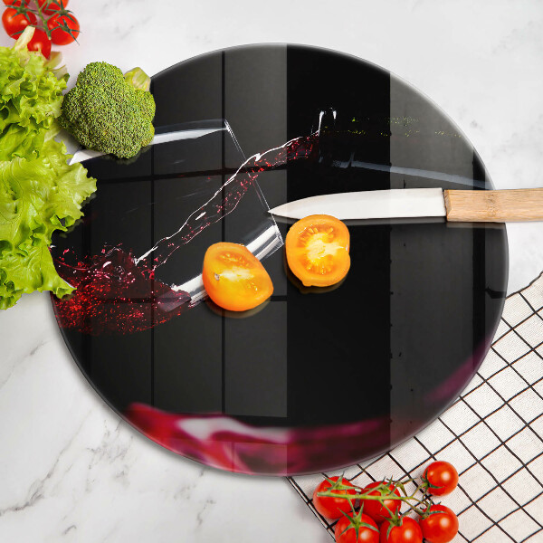 Glas Herdabdeckplatte Ein Glas Rotwein