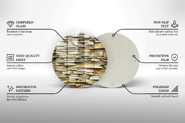 Glas Herdabdeckplatte Dekorative Steine