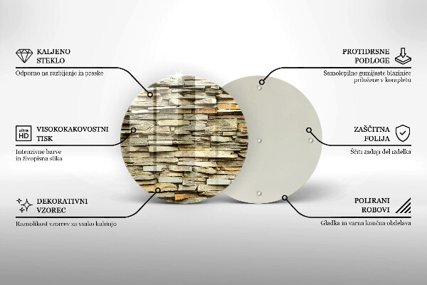 Glas Herdabdeckplatte Dekorative Steine
