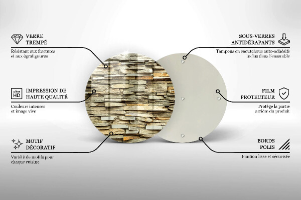 Glas Herdabdeckplatte Dekorative Steine