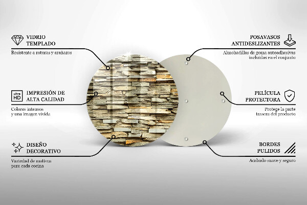 Glas Herdabdeckplatte Dekorative Steine
