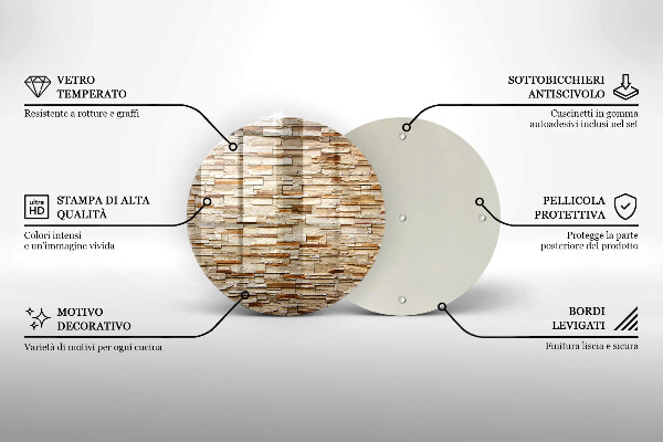 Glas Herdabdeckplatte Textur von dekorativen Steinen