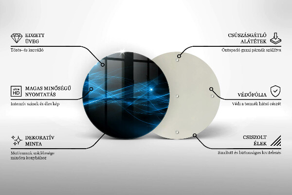Glas Ceranfeldabdeckung Abstrakter blauer Rauch