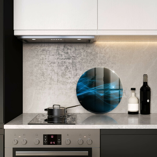 Glas Ceranfeldabdeckung Abstrakter blauer Rauch