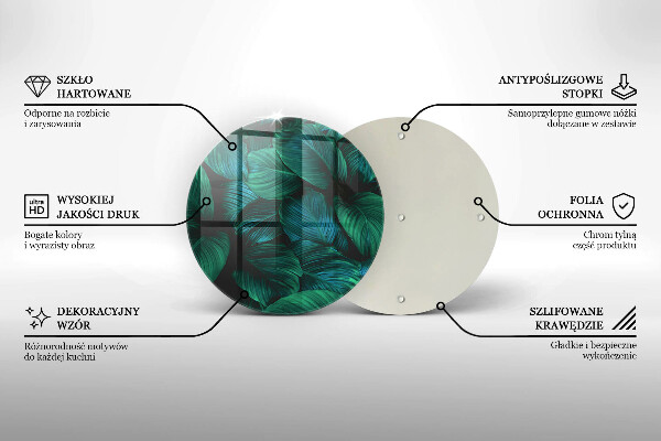 Glas Ceranfeldabdeckung Spritzschutz Dschungelblätter