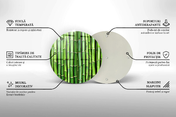 Glas Herdabdeckplatte Naturbambus