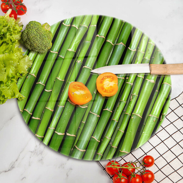 Glas Herdabdeckplatte Naturbambus