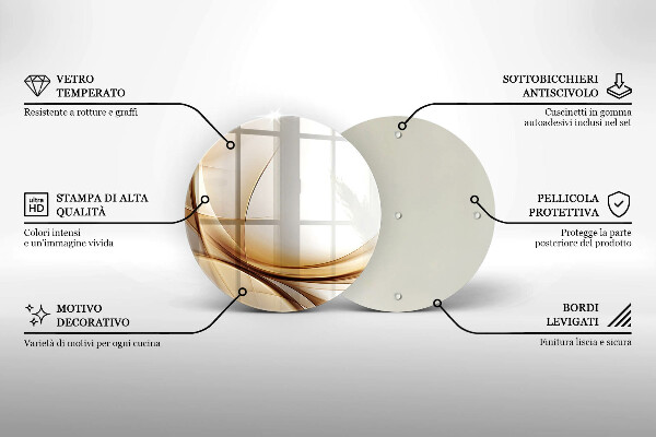 Glas Herdabdeckplatte Abstrakte Formen
