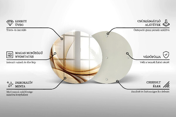 Glas Herdabdeckplatte Abstrakte Formen
