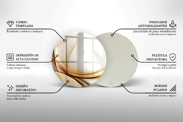 Glas Herdabdeckplatte Abstrakte Formen