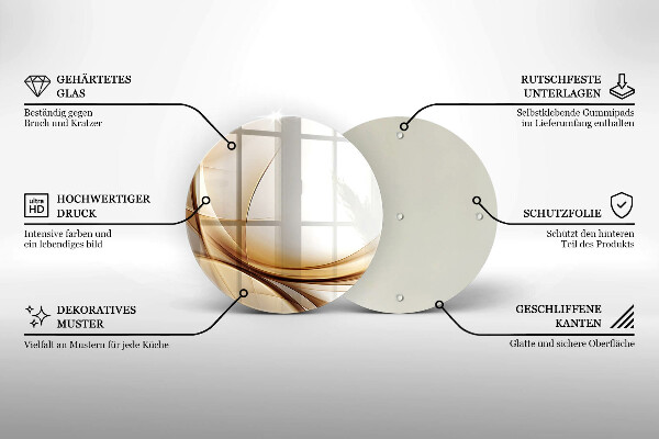 Glas Herdabdeckplatte Abstrakte Formen