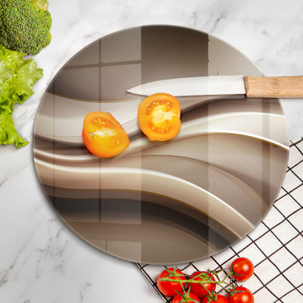 Glas Herdabdeckplatte Abstraktion sanfte Linien