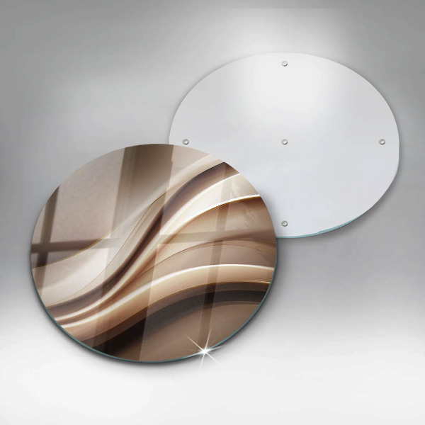 Glas Herdabdeckplatte Abstraktion sanfte Linien