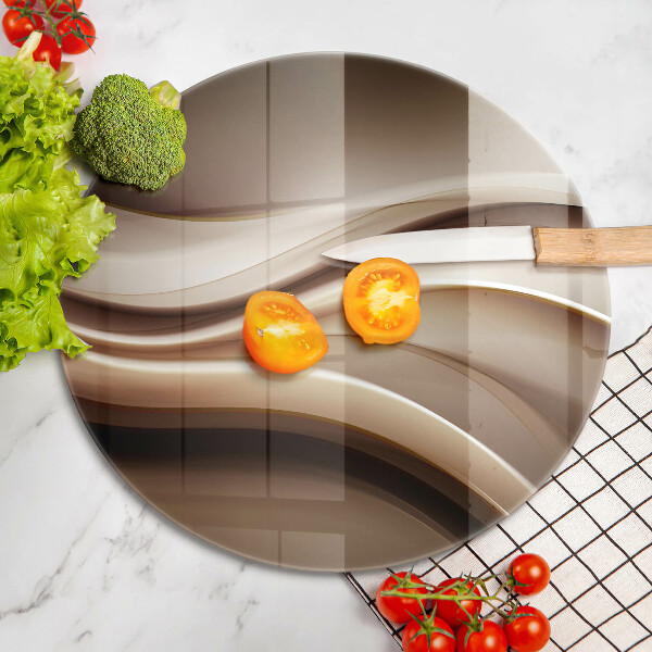 Glas Herdabdeckplatte Abstraktion sanfte Linien