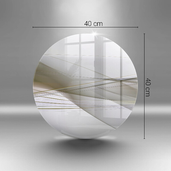 Glas Herdabdeckplatte Abstraktes Liniendesign