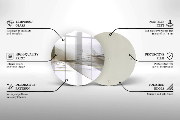 Glas Herdabdeckplatte Abstraktes Liniendesign