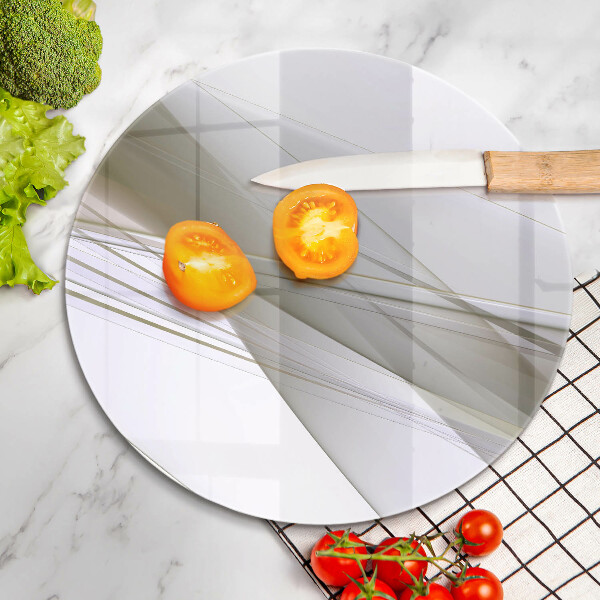 Glas Herdabdeckplatte Abstraktes Liniendesign