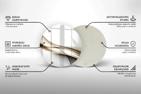 Glas Herdabdeckplatte Weiche Linien Abstraktion