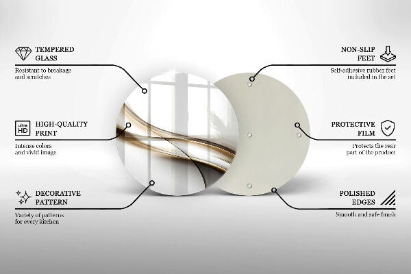 Glas Herdabdeckplatte Weiche Linien Abstraktion