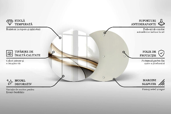 Glas Herdabdeckplatte Weiche Linien Abstraktion