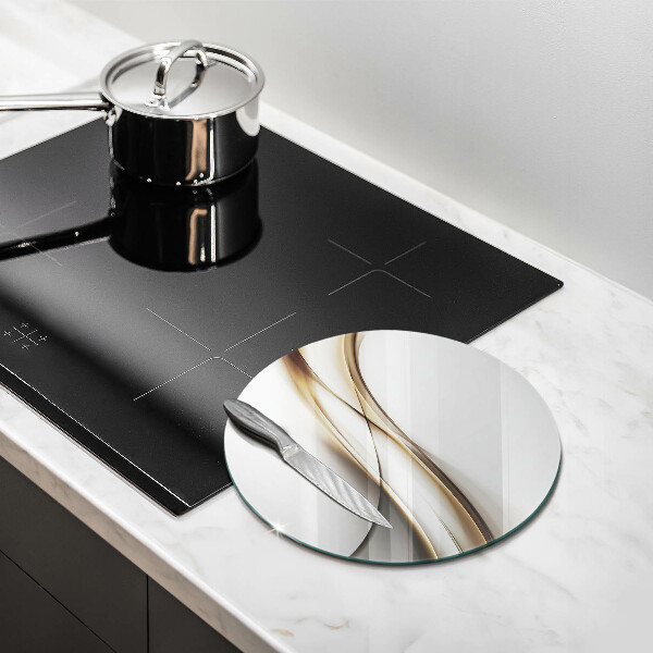 Glas Herdabdeckplatte Weiche Linien Abstraktion