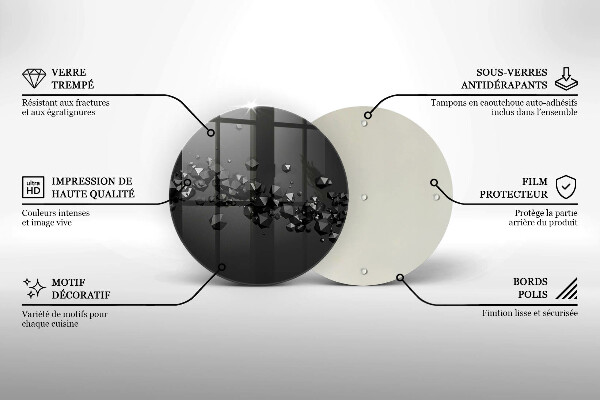 Glas Ceranfeldabdeckung Abstraktion von 3D-Formen