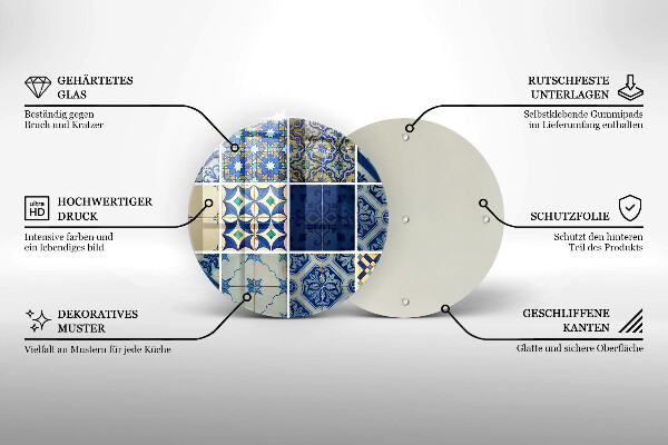 Glas Ceranfeldabdeckung Dekorative Fliesenfliesen