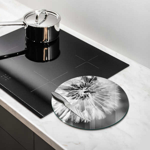 Glas Herdabdeckplatte Ein zarter Löwenzahn