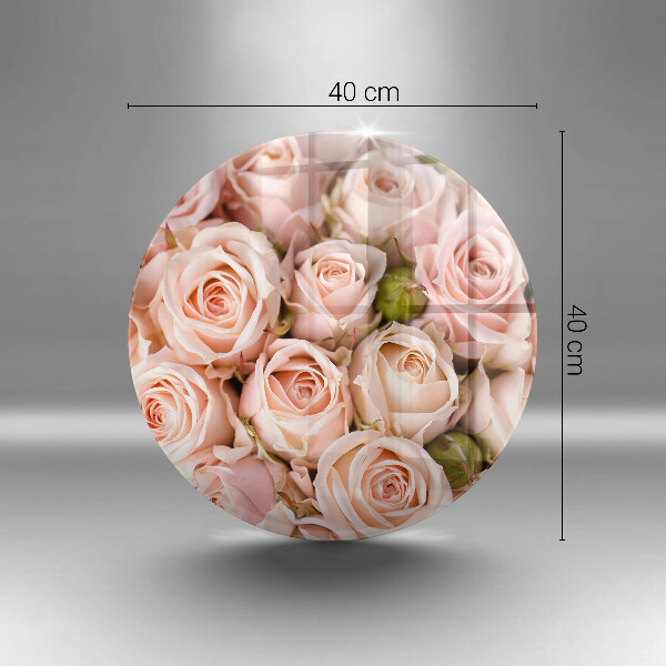 Glas Herdabdeckplatte Strauß zarter Rosen