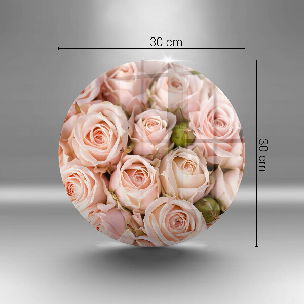 Glas Herdabdeckplatte Strauß zarter Rosen