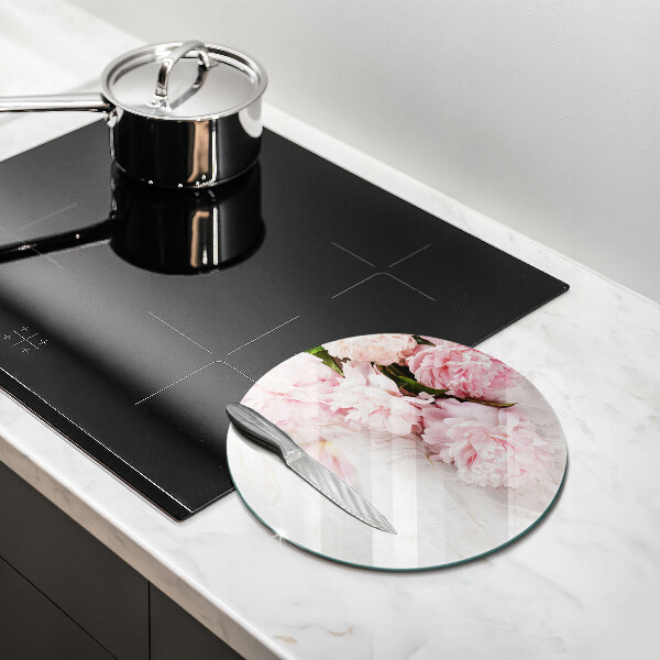Glas Herdabdeckplatte Zarte Rosenblüten
