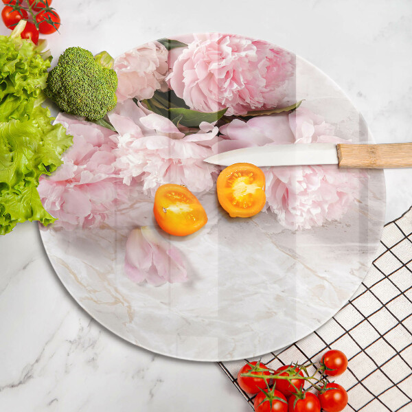 Glas Herdabdeckplatte Zarte Rosenblüten