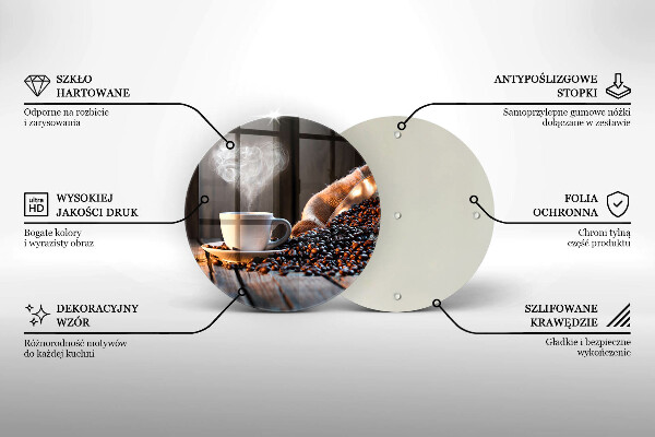 Glas Ceranfeldabdeckung Kaffeetasse und Herz