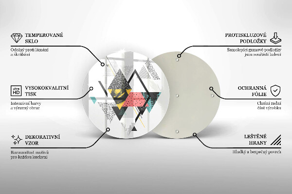Glas Ceranfeldabdeckung Abstrakte Dreiecke