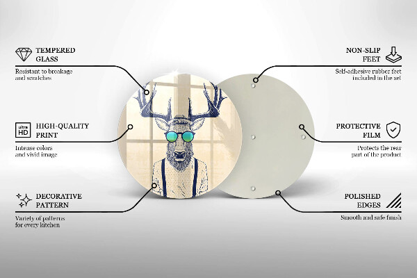 Glas Ceranfeldabdeckung Hirschmann-Illustration