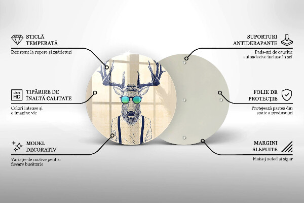 Glas Ceranfeldabdeckung Hirschmann-Illustration