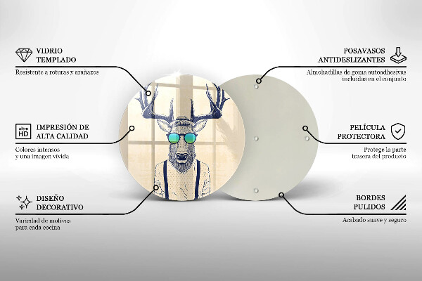 Glas Ceranfeldabdeckung Hirschmann-Illustration