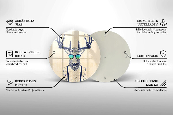 Glas Ceranfeldabdeckung Hirschmann-Illustration