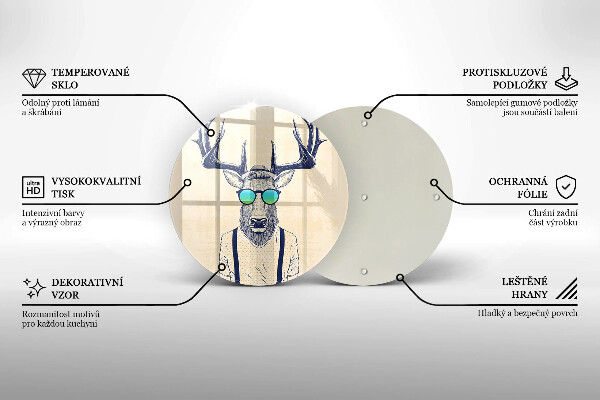 Glas Ceranfeldabdeckung Hirschmann-Illustration